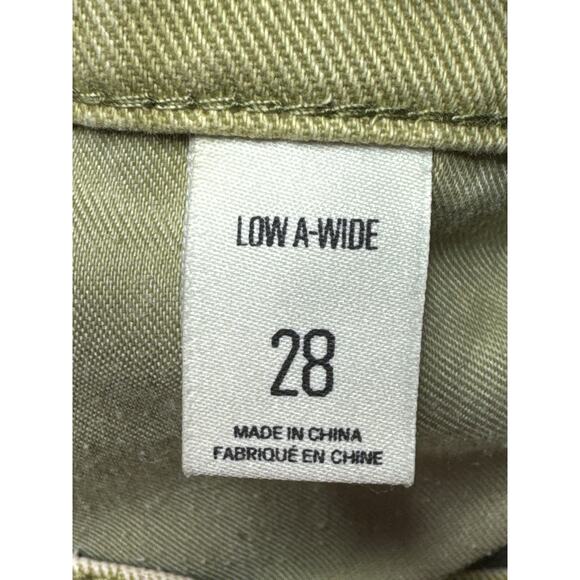 BDG Urban Outfitters Women's Low A-Wide Leg Green Denim Jeans - Size 28x30.5 - Picture 5 of 6